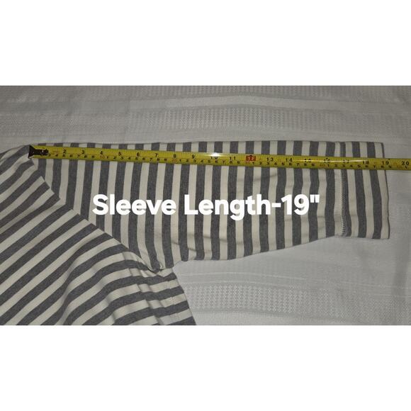 Style & Co Sport The Essential Sweatshirt Top Womens XL Gray Stripes Design - Picture 12 of 16